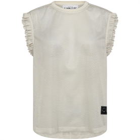 Haute L'Amitie Drift Frill Sports Top, Pearl